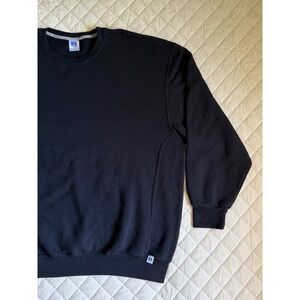 Y2K VTG 90's Russell Athletic Blank Black‎ Sweatshirt Sz 3XL Grunge Streetwear